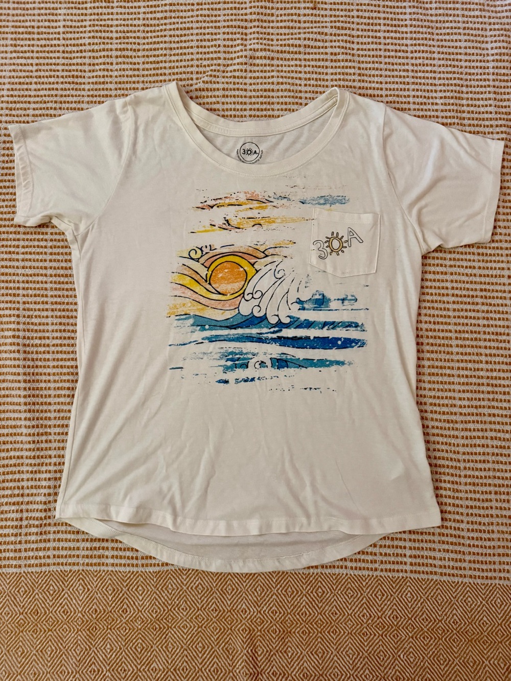 30A Gear Vintage Look Slouch Beach Tee Size S EUC